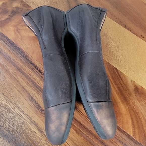 Dansko Lisanne Brown Leather Flats Burnished Bronze Toe Cap Size 37 - Picture 11 of 17